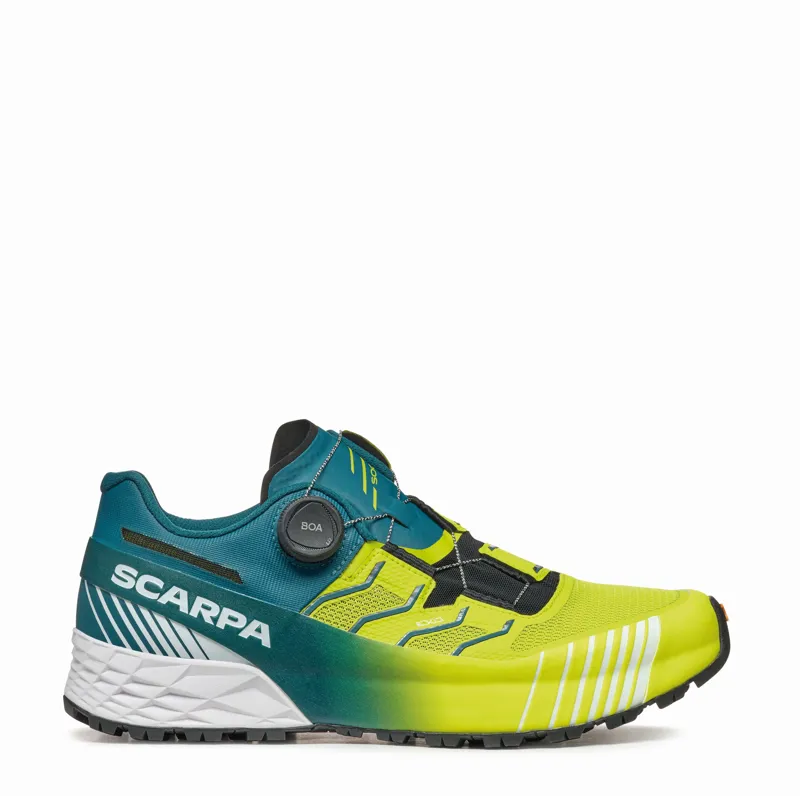 Scarpa Mens Ribelle Run Kalibra HT Shoes - Lime Green-Deep Lagoon-1